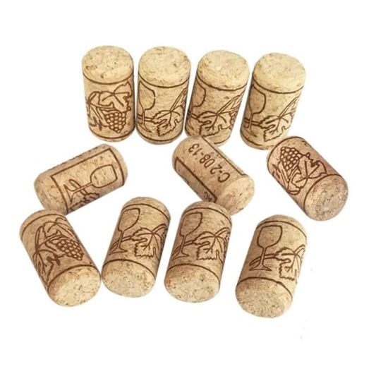 Bouchons Liège Lot De 60 Pièces - Dimensions 2,2 X 1,7 X 3,5 Cm - Pour Bouteilles De Vin, Bière, Déco Ou Bricolage - 3