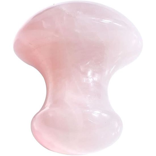 Outil De Massage Gua Sha En Pierre De Quartz Rose - Pour Grattage Et Drainage (Neuf)