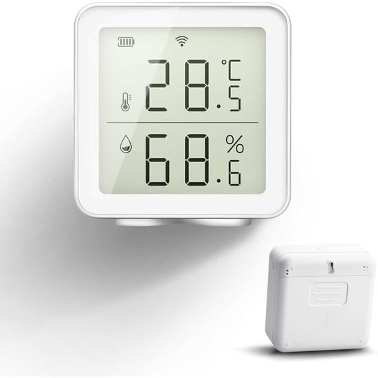 HOLIHOKY Thermomètre Hygromètre Intérieur Numérique WiFi Compatible avec Alexa Smart Life Capteur d'Humidité sans Fil Smart Humidity