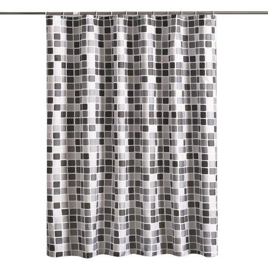 Rideaux de douche étanche mosaïque imprimé rideaux de salle de bain Polyester tissu rideau de bain 180x180cm