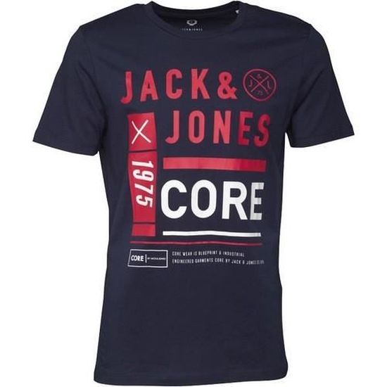 Tee Shirt Homme Jack Jones Vintage 1975 Bleu Bleu Cdiscount Pret A Porter