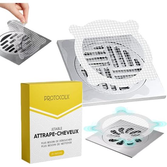 5PCS Filtre Anti-Cheveux Pour Douche Et Évier - Silicone Réutilisable, Facile à Installer