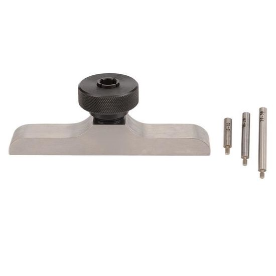 Base Indicateur Profondeur Micromètre Acier Inox Avec 3 Tiges Extension (0-30mm) - Support Jauge Profondeur Précis & Robuste 103x17mm