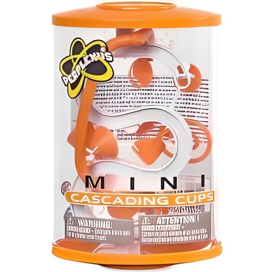 Jeu de société - SPIN MASTER - Perplexus Mini Cascading Cups Orange - 3D recto-verso - Format voyage