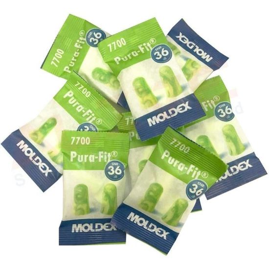 10 Pairs Ear Plugs MOLDEX Pura-Fit 7700 Soft Foam Earplugs - SNR: 35dB PVC Free! 4019444003443
