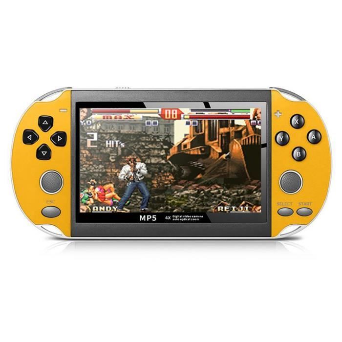 X7 PSP console de jeu console de jeu portable 8G nostalgia console king double joystick console de jeu jaune GGF90529003YE_reba