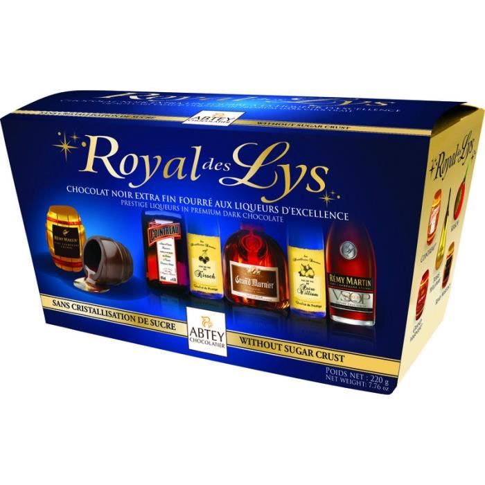 Liqueurs de dégustation - Assortiment chocolats fourrés liqueur 220g