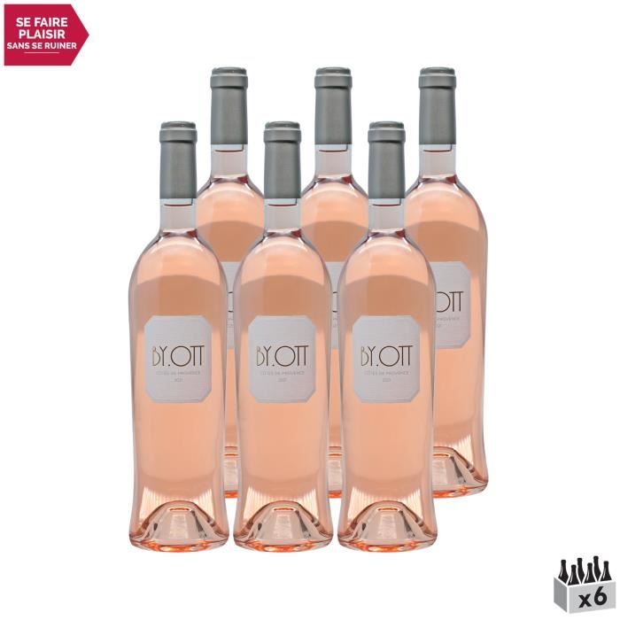 Côtes de Provence By OTT Rosé 2021 - Lot de 6x75cl - Domaines OTT - Vin AOC Rosé de Provence - Alpes - Côtes d'Azur