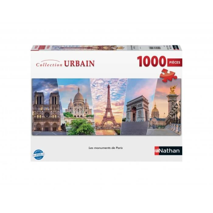 Nathan Puzzles - 4005556872558 - Puzzle n 1000 p - les monuments de paris