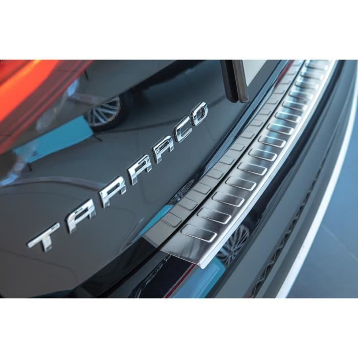 Protection de seuil de coffre chargement en acier pour Seat Tarraco 2018- [Argent brossé]