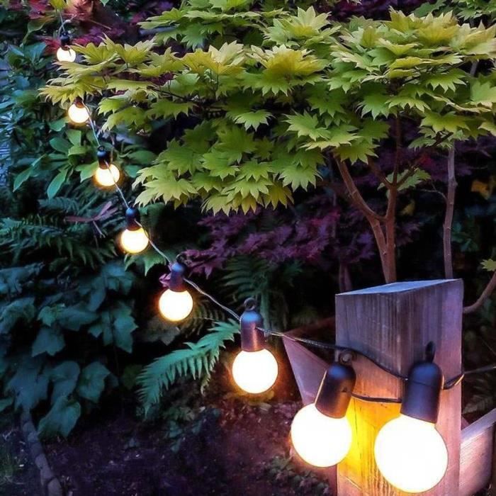 LumiParty LED étanche Globe ampoule chaîne lumineuse fée lumières noël jardin guirlande fêt - Modèle: white shell 2M - MILEDCB05212
