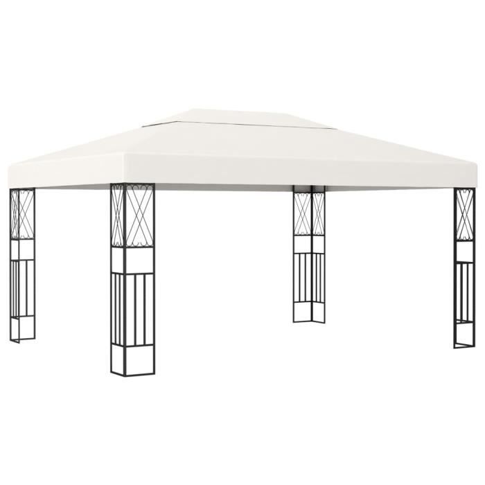 Tonnelle de jardin - Tonnelle Barnum Tonnelle de réception 3x4 m Crème Tissu
