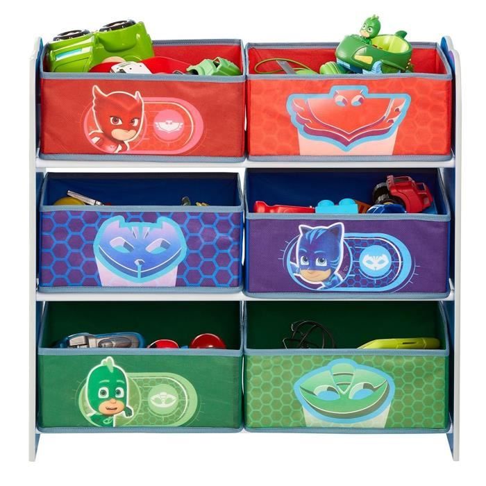 PYJAMASQUES Meuble De Rangement Pour Chambre D’Enfant Avec 6 Bacs
