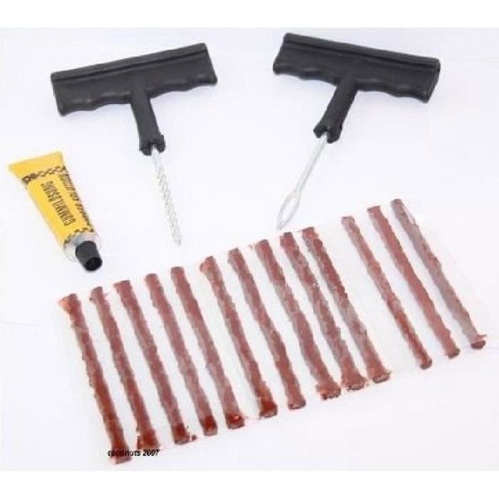 kit reparation pneu+ 13 meches voiture,moto ,quad