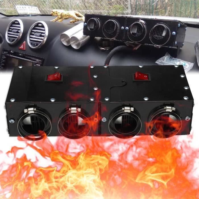 800W 12V Chauffage Ventilateur Auto Voiture Dégivreur Désembueur Quatre Trou Fans