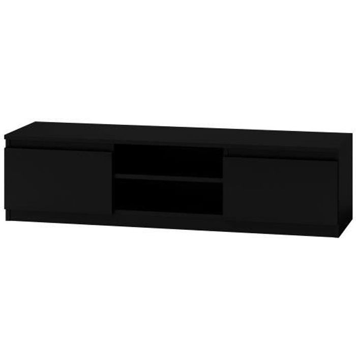 Meuble TV moderne pour salon 140 cm 40 Noir