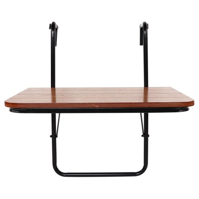 Qutianshop® Balcon Table suspendue Garde-corps de haute qualité Table de jardin pliante en fer