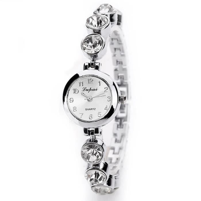 Taille Argent-Woman Watches 2021 Brand Luxury Fashion Stainless Steel Strap With Simulated Quartz Round Watch Zegarek Damski Orolo