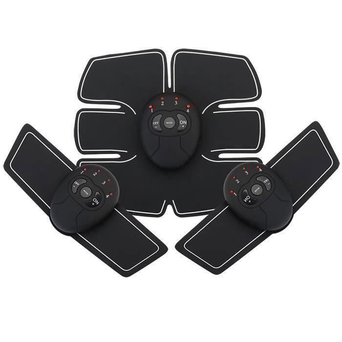 3Pcs Stimulation Abdominale Musculation Electro Stimulateur Ceinture Muscle Fitness Abdo COSwk34891