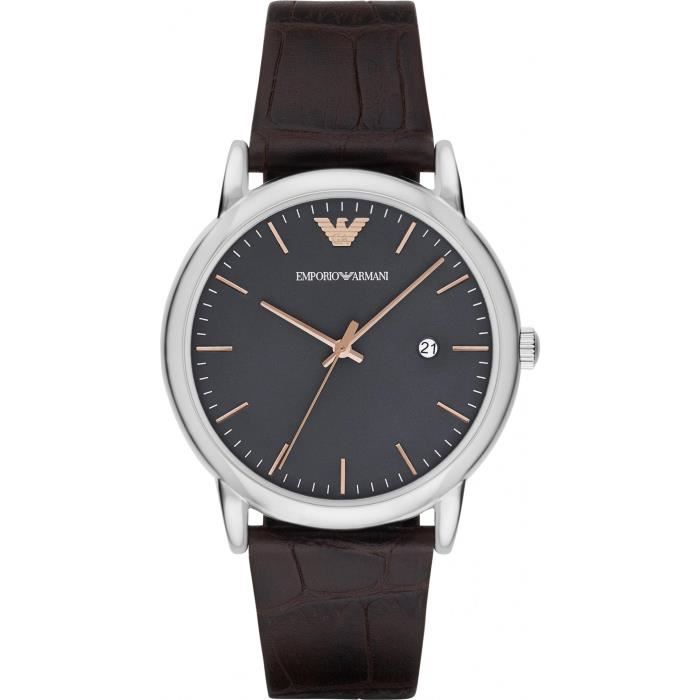 Emporio Armani 3 ZEIGER DATUM AR1996 Montre-Bracelet pour hommes Point Culminant de Design