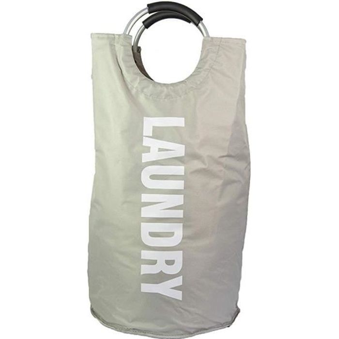 Panier á Linge pliable Sac á Linge Pliable 82L (Argent)