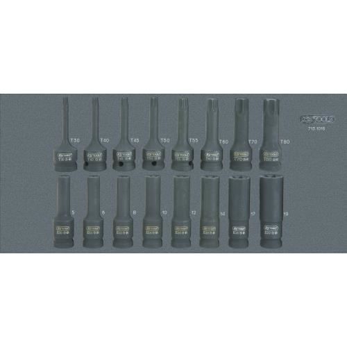 Module de douilles à chocs 1/2-, 16 pièces KS TOOLS 713.1016