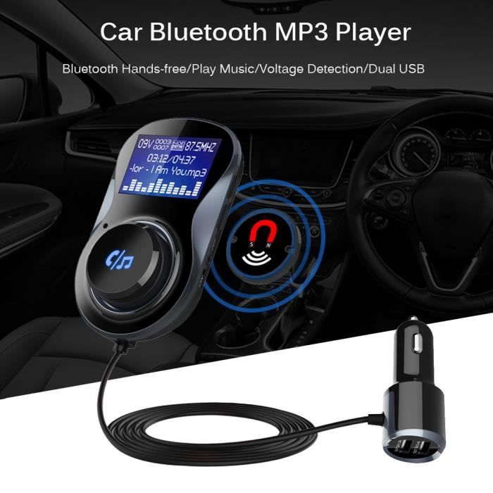 Bluetooth FM Transmetteur 3.4A Double USB Chargeur Voiture FM Adaptateur Soutien Mains Libres Appel TF Carte