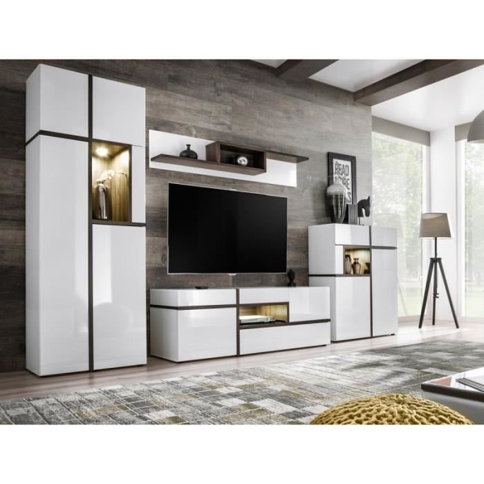 Meuble Tv Design -cross- 310cm Blanc - Paris Prix