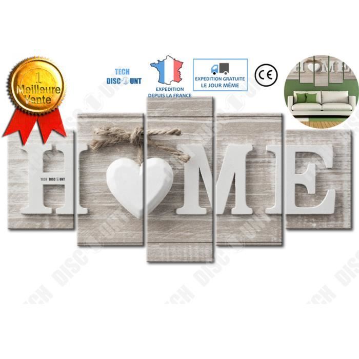 TD® Décoration Murale 5 pièces LOVE HOME/Peinture murale à Jet d'encre toile peinture Décorative peinture sans cadre