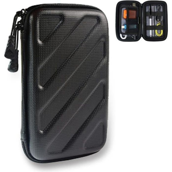 Etui de Rangement, Sac Rangement de Clé USB Sacoche Etui Universel Organiseur pour SD Carte Câble écouteur Disque Durs Externes