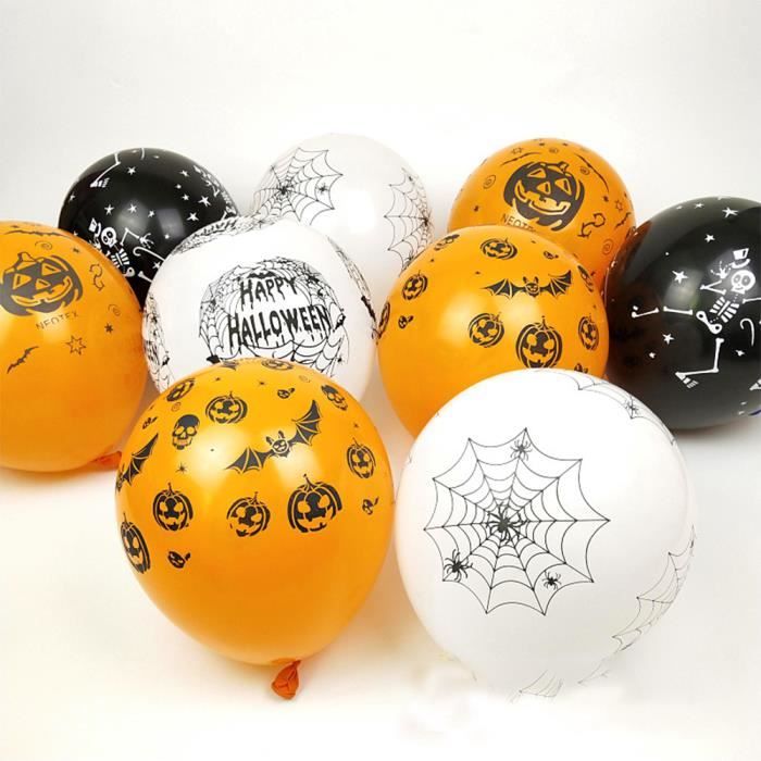 lot de 100 Ballons rond Ø 30 cm gonflable baudruche latex naturel deco Halloween