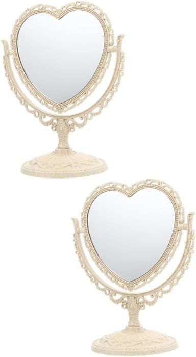 DRESSOOS Miroir De Maquillage Oval Élégant Rétro - Support Stable Pour Bureau Et Coiffeuse