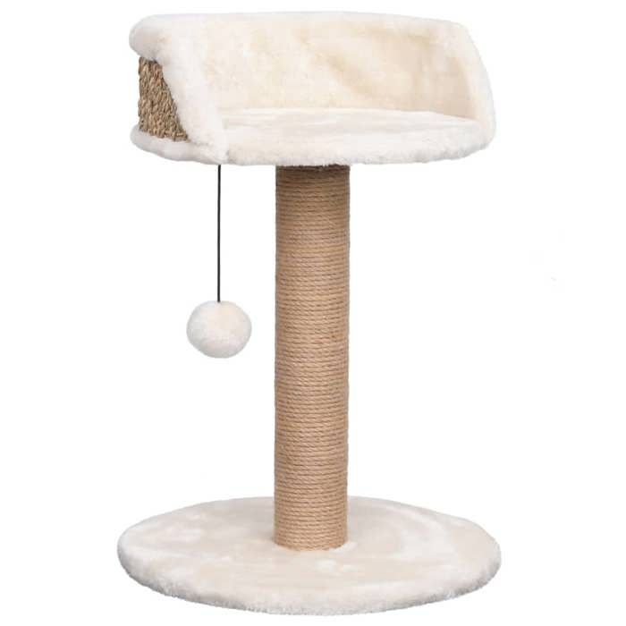 Comparer les prix de Arbre à chat meuble tour grimper jouet grattage grattoir escalade plateforme avec griffoirs 49 cm herbiers marins Beige 02_0022447