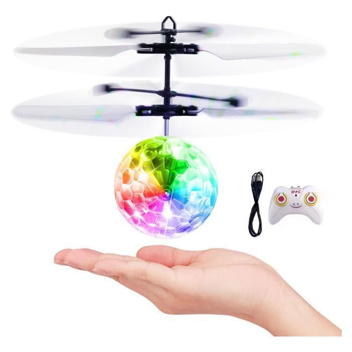 Comparer les prix de KCVV - Vrxeqi Balle Volante, RC Flying Ball Jouet Cadeau pour Enfants Garcons Filles 8~12 Ans,Drone Avion Télécommandé avec