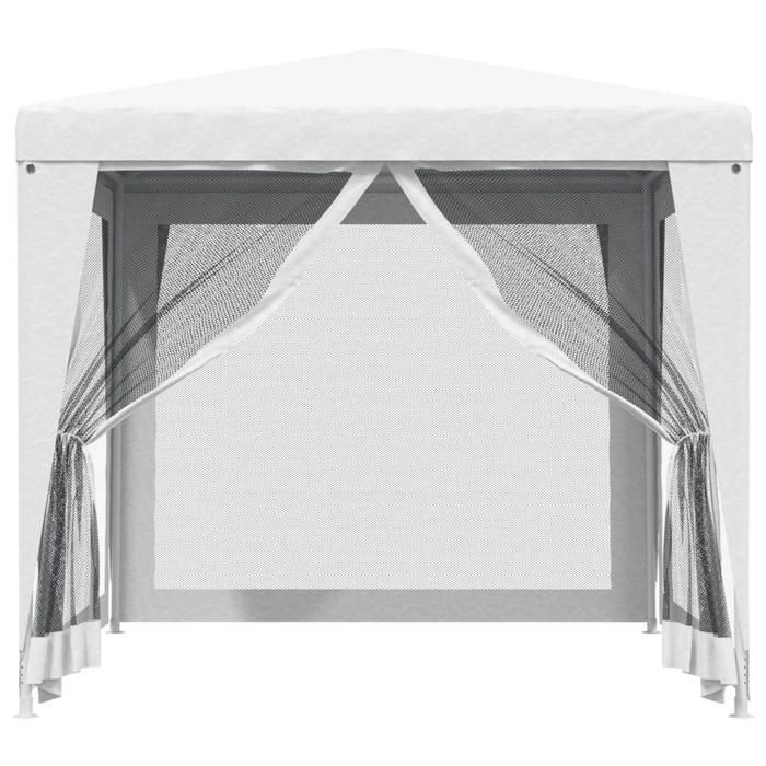 Tente de jardin - lemon - et 4 parois latérales - en maille - 25x25 m Blanc t207