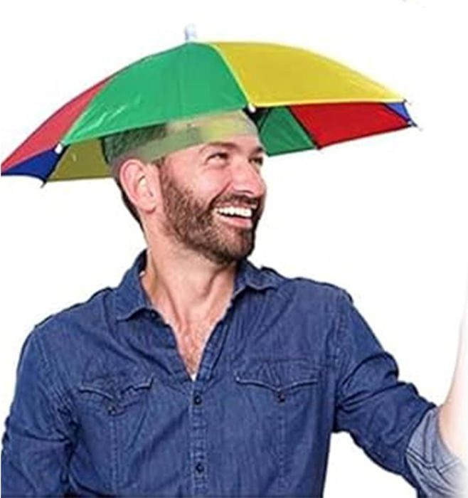 Chapeaux Parapluie XLKJ - Lot De 3 Parapluies Arc-en-ciel à Mettre Sur La Tête - Sports Extérieur