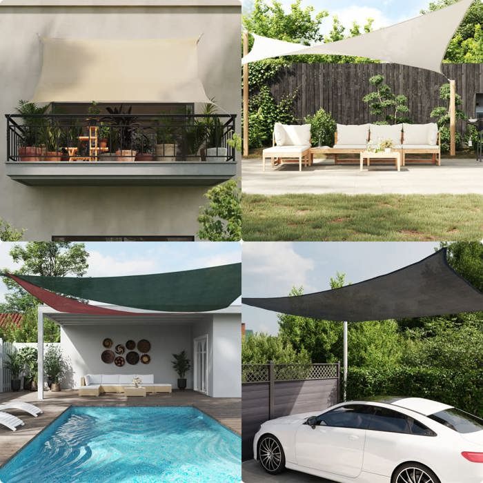 vidaXL Voile d'ombrage PEHD 6x6 - vue 2