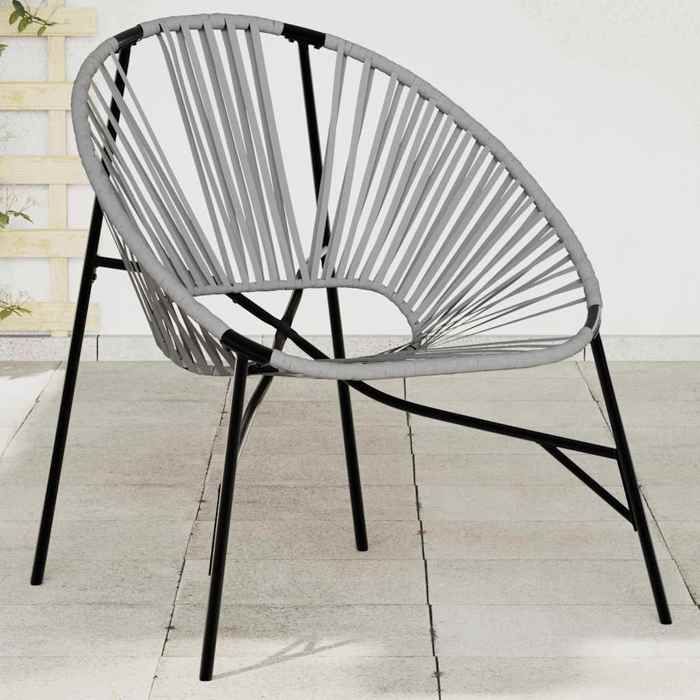 vidaXL Chaise œuf de jardin et résine tressée