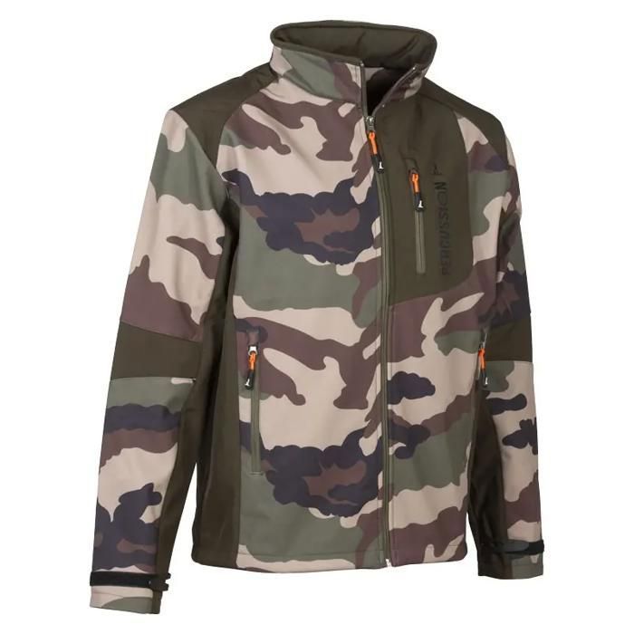 Blouson softshell PERCUSSION - camouflage centre europe