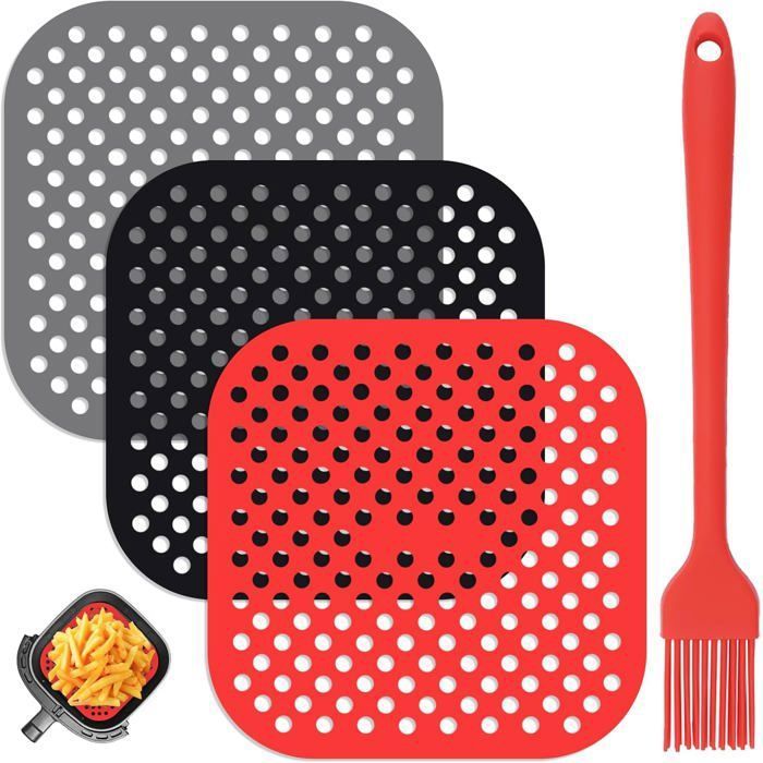 Plateau De Rechange Antiadhésif, Grille Friteuse Air Fryer, Tapis Friteuse à Air Réutilisables, Grille Air Fryer pour Friteuse à Air, Grill, Antiadhésif (25.3cm*23.4cm Plateau De Rechange Antiadhésif, Grille Friteuse Air Fryer, Tapis Friteuse à Air Réutilisables, Grille Air Fryer pour Friteuse à Air, Grill, Antiadhésif (25.3cm*23.4cm