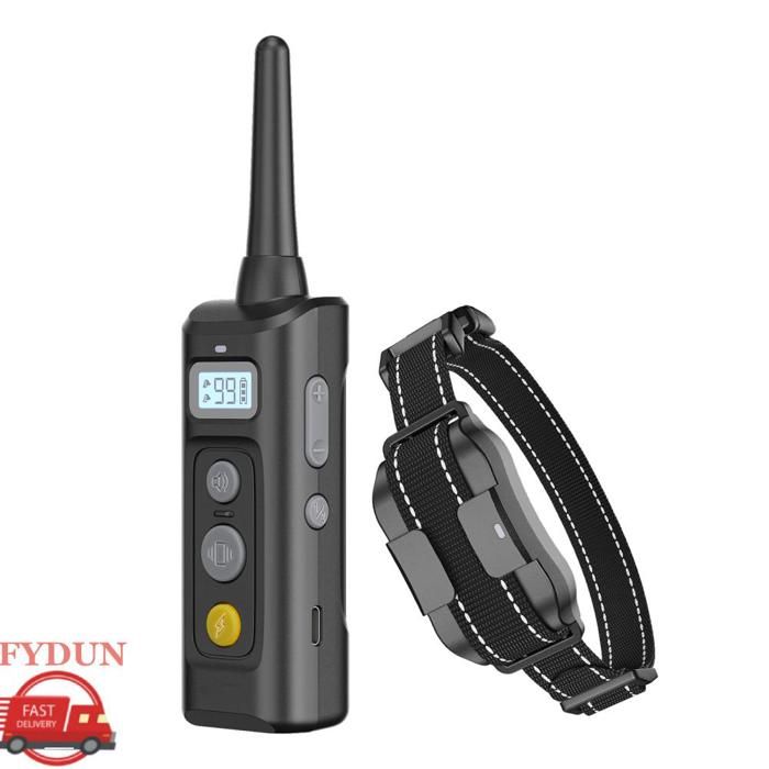 Meilleurs prix pour FYDUN Collier de choc pour chien Collier anti-aboiement pour chien Collier de dressage pour chien animalerie dressage Noir