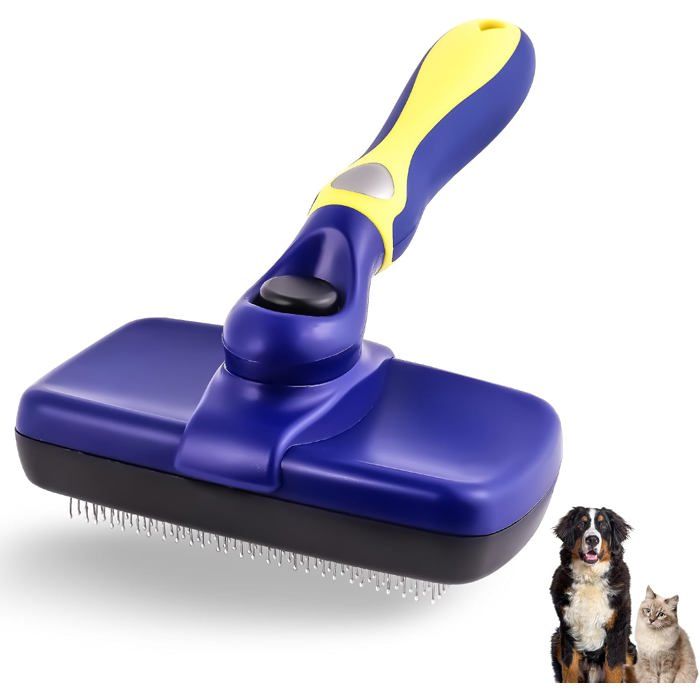 Comparer les prix de Brosse auto-nettoyante pour chien - Élimine en douceur les sous-poils tapis et poils emmêlés pour chiens et chats