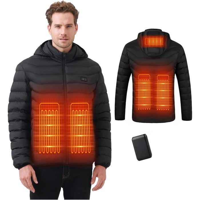 Veste Chauffante électrique Unisexe - 9 Zones De Chaleur - Taille M - Noire - Neuf Avec étiquettes