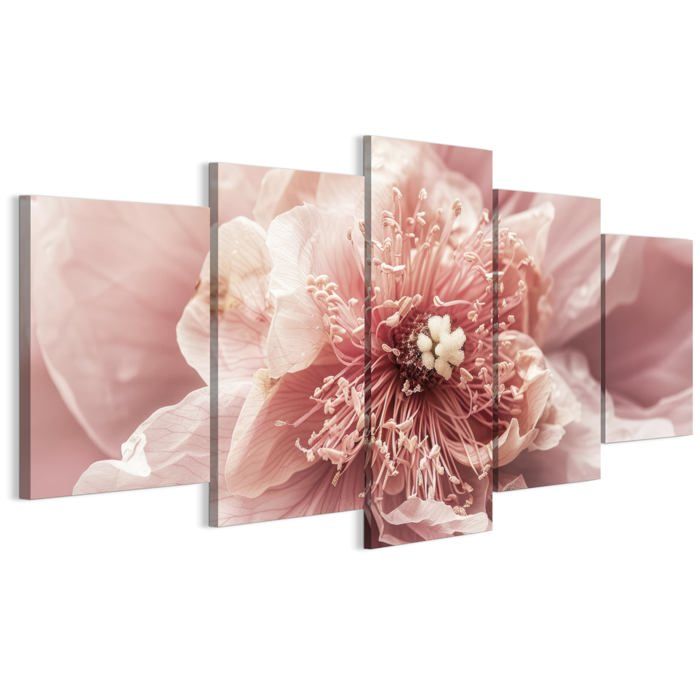 Decomonkey - Impression Sur Toile Intissé Foret Chute D'eau