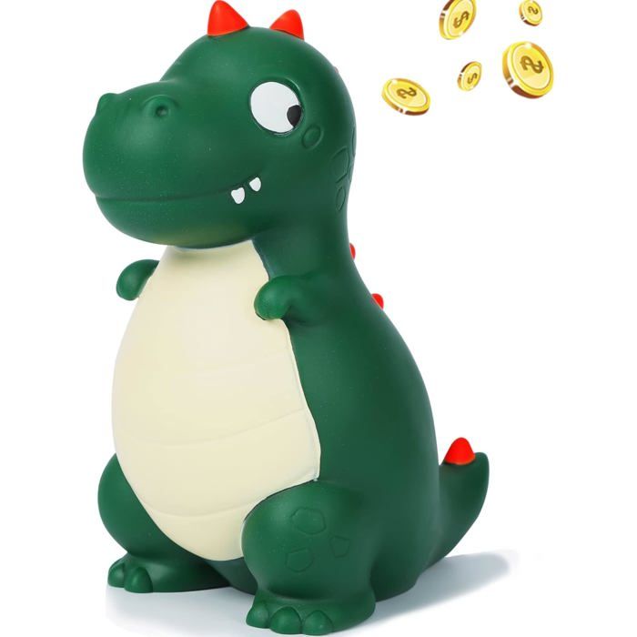 Jeu De Pirates Sauteurs – Tonneau Dinosaure Avec Tirelire – Action Surprise – Matériau ABS Antichoc – 13 X 11 X 21 Cm – Dès 3 Ans