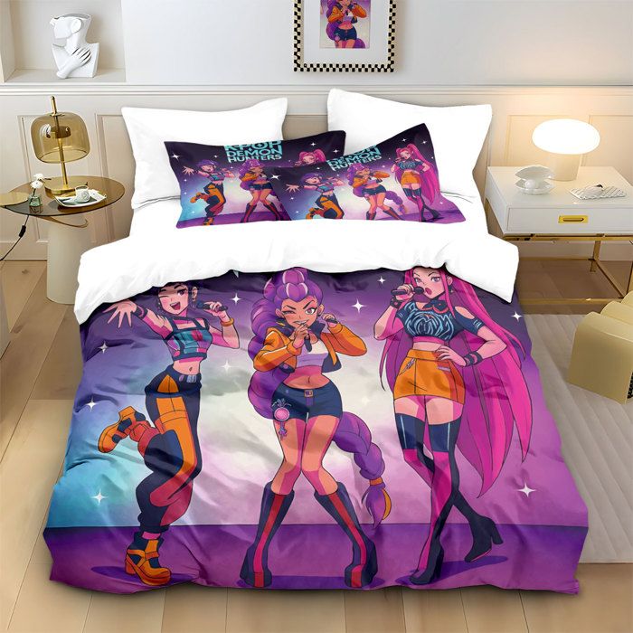 Anime Housse de Couette Motif Idole Pop Parure de lit 150x200cm en Polyester avec Housse de Couette et taie doreiller 50x75cm Anime Housse de Couette Motif Idole Pop Parure de lit 150x200cm en Polyester avec Housse de Couette et taie doreiller 50x75cm