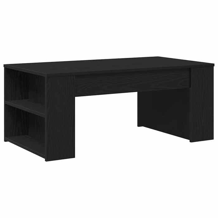Remise 2026®Petite Table Centrale de salon Noir - Table basse - chêne Noir - 102x55x42cm - Bois dingénierie 307 2137852