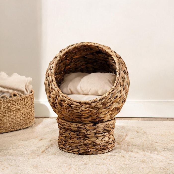 Petit Meuble De Rangement en Bananier Marron 40 x 37 x 51 cm