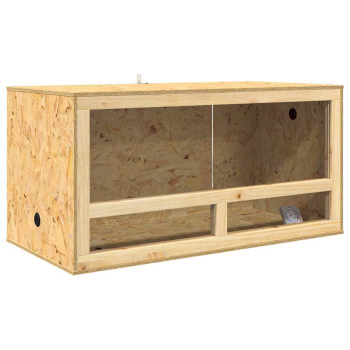 Terrarium - UU - 100x50x50 cm - Marron - OSB - Maille respirante 81519