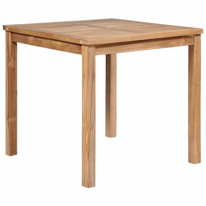 Table de jardin 80x80x77 cm Bois de teck solide - Table de salle à manger &3211